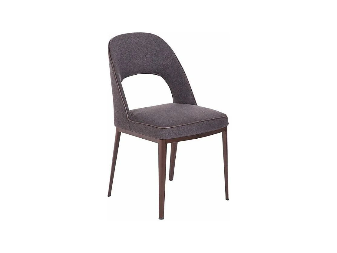 Chaise tissu et pieds acier Larana - lot de 2-Couleur MIRAGE 05