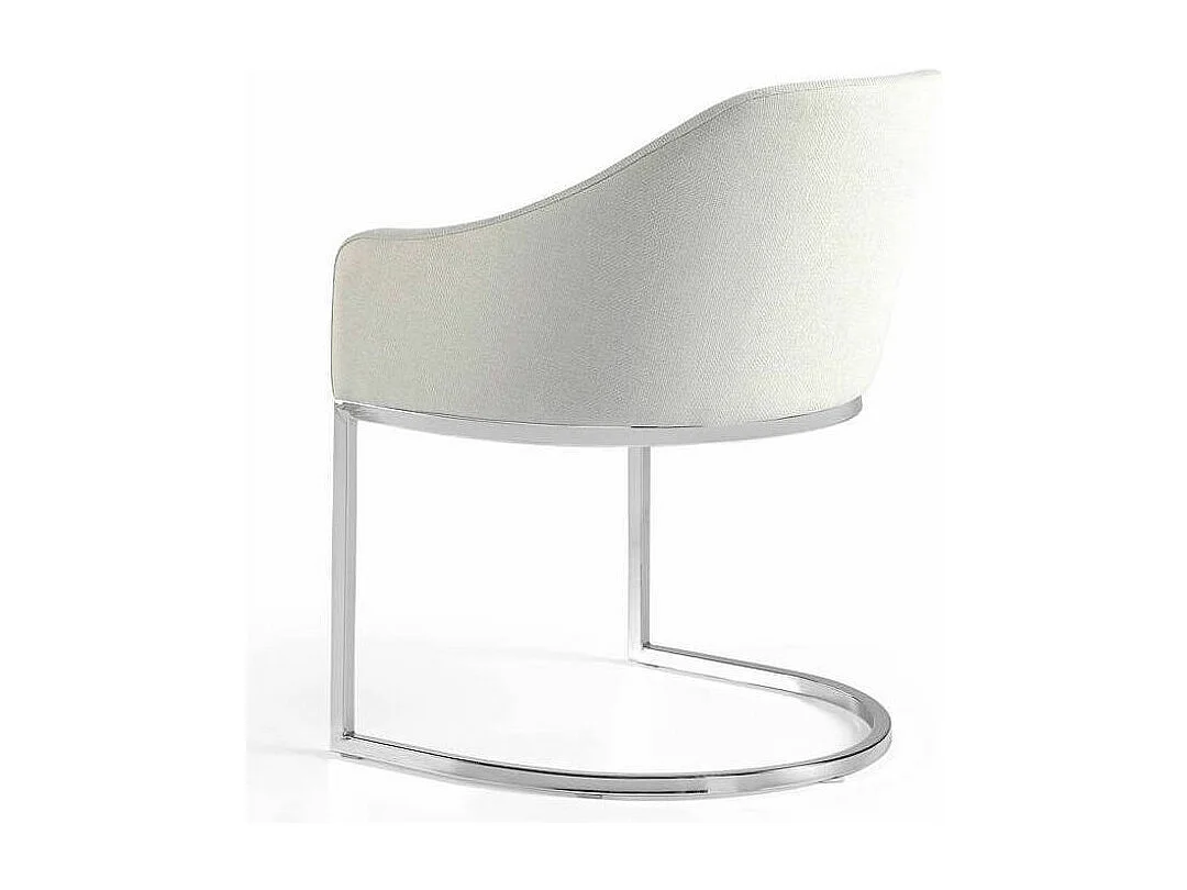 Fauteuil design simili cuir et pieds acier inoxydable Arka - Lot de 2-Couleur Aqua 10 Orange