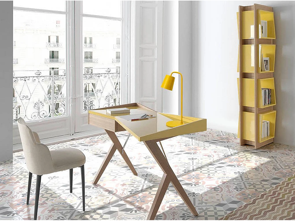 Chaise tissu et pieds acier Korona - lot de 2-Couleur MIRAGE 24