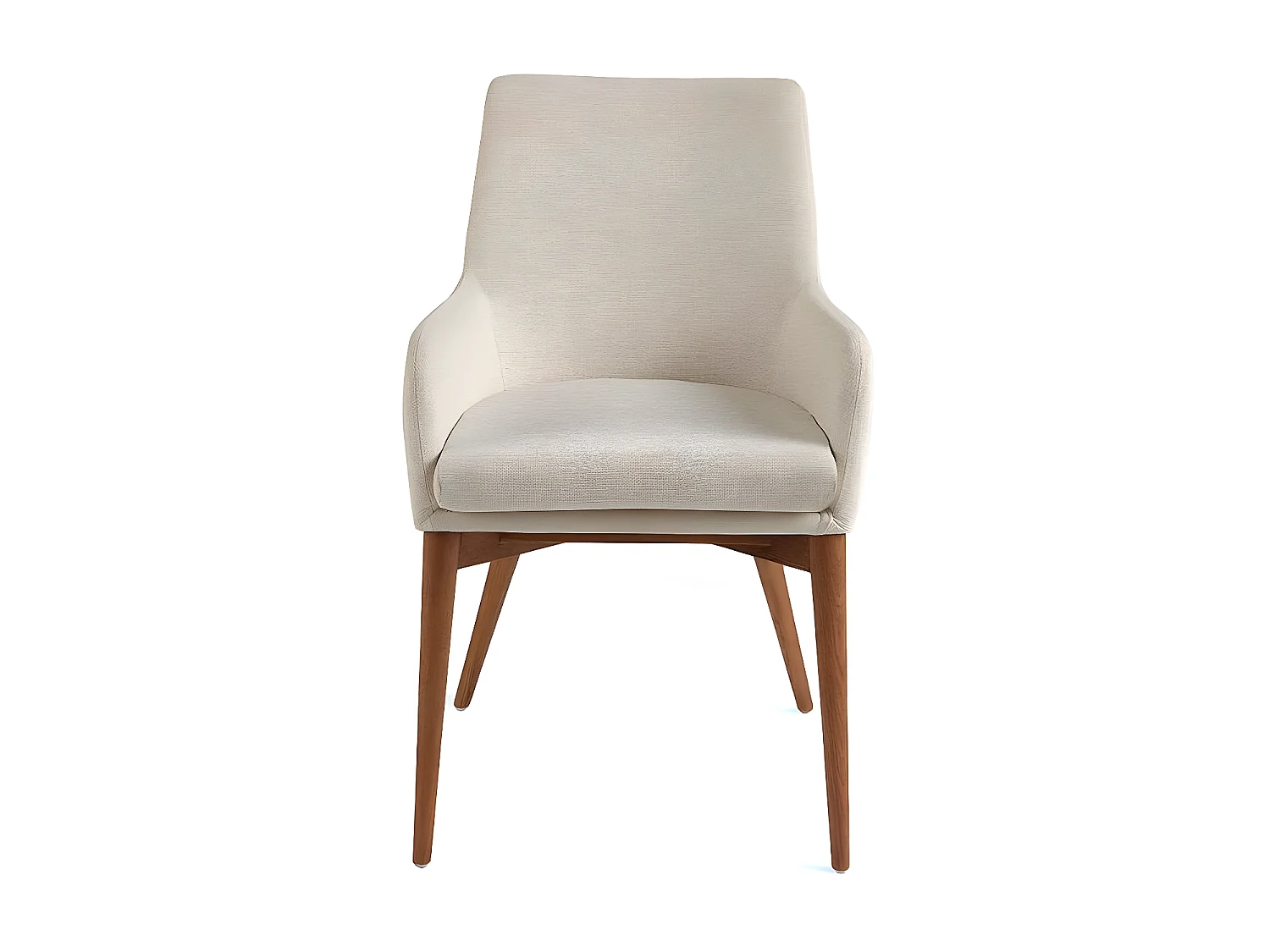 Fauteuil bois noyer et simili cuir Orna - Lot de 2-Couleur Aqua 23 Chocolat