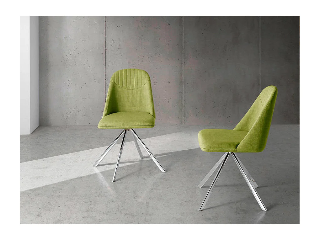 Manoro designstoel in kunstleer en chroomstalen poten-Kleur Aqua 02 Crème