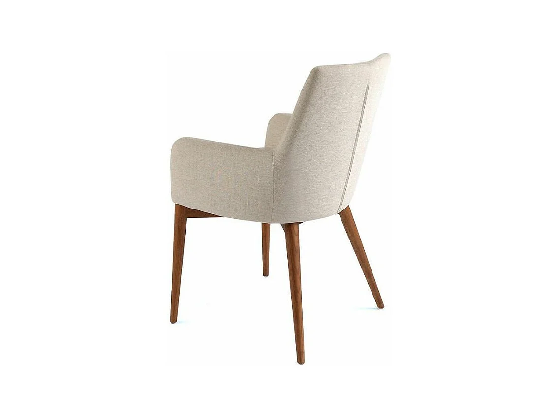 Fauteuil van notenhout en Orna-stof - Set van 2-Kleur DUO 01