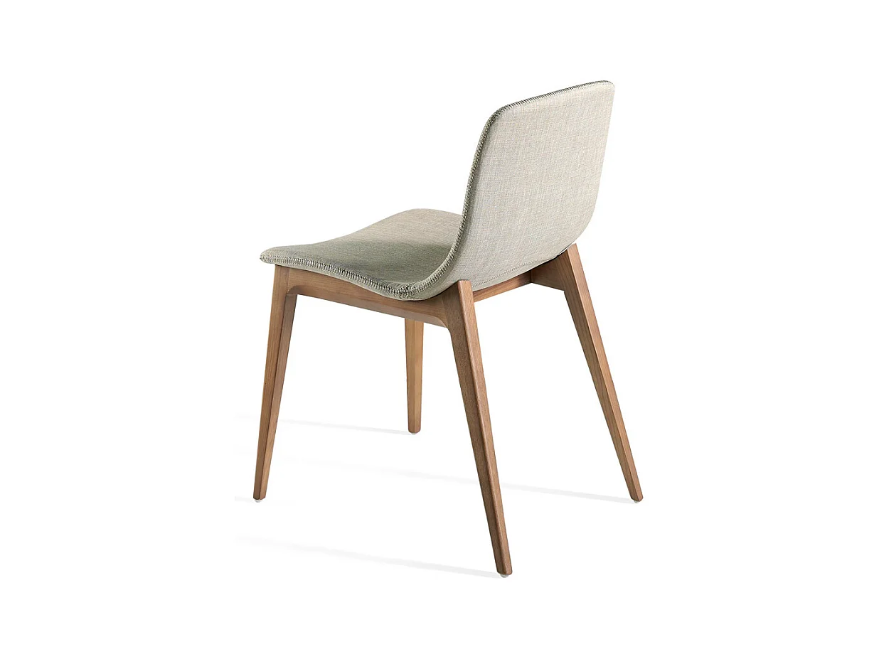 Silla Béa de madera de fresno y tela beige - Juego de 2-Color Aqua 11 Camel