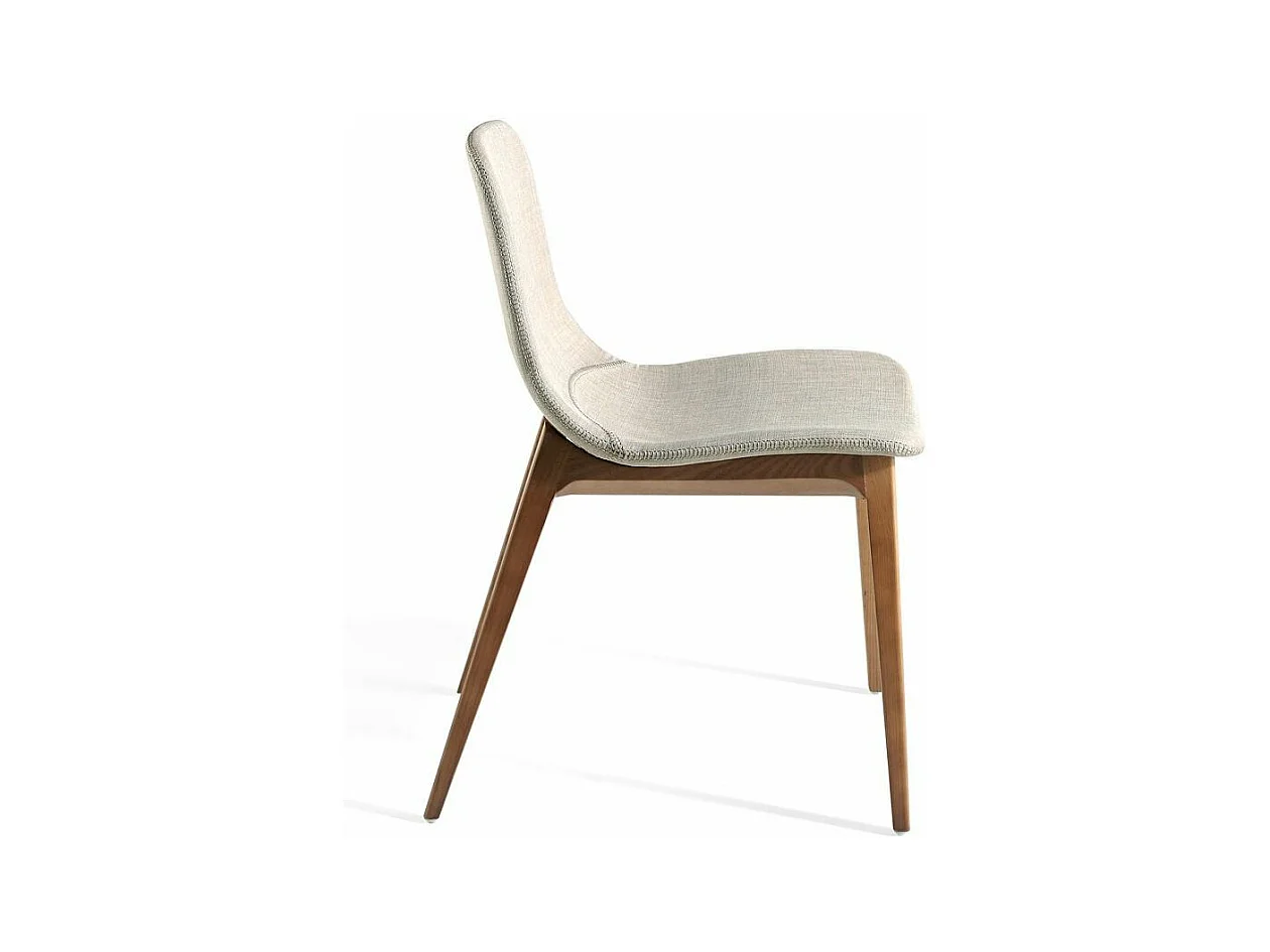 Silla Béa de madera de fresno y tela beige - Juego de 2-Color Aqua 11 Camel