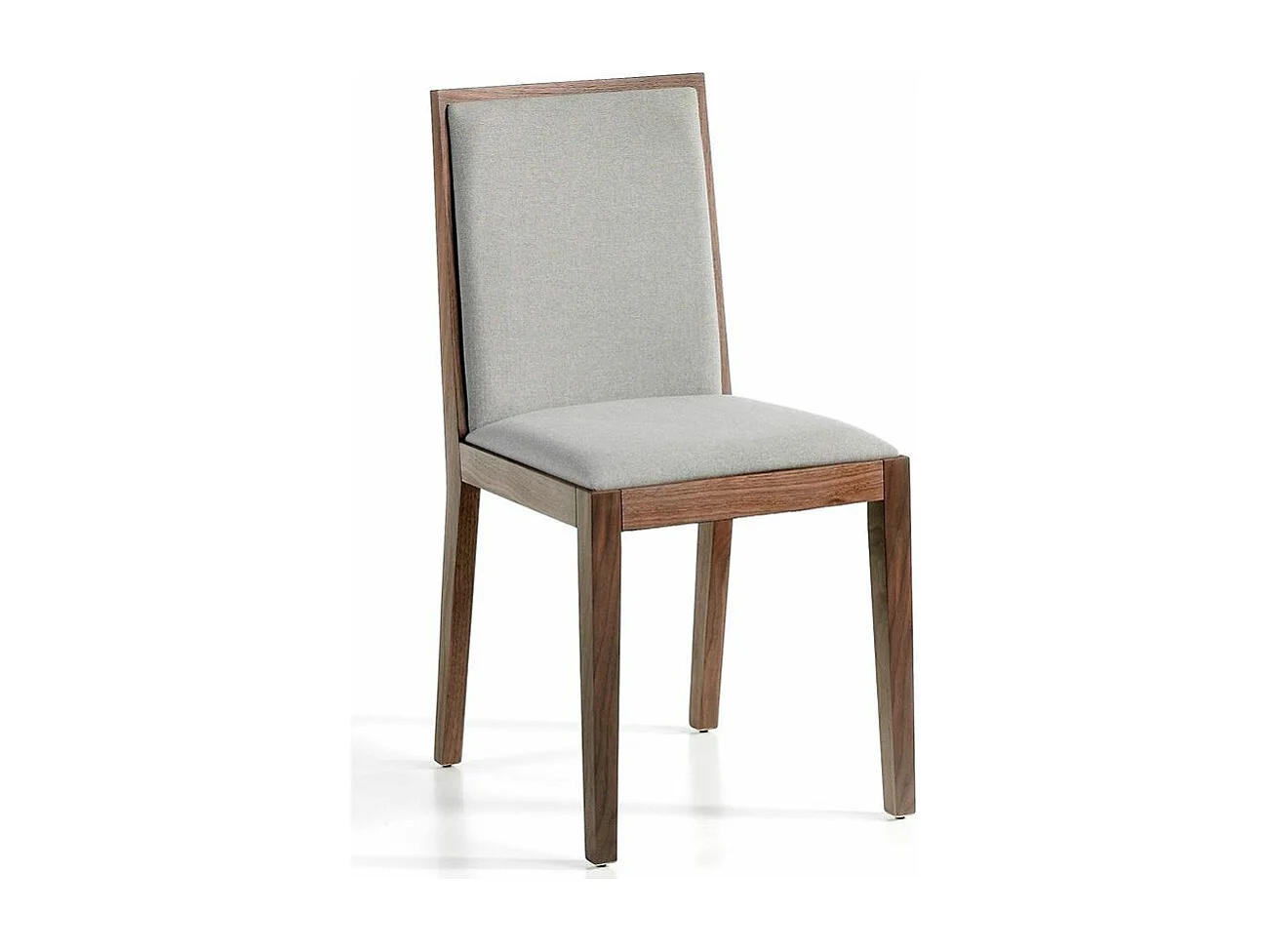 Chaise bois noyer et tissu Louiza - Lot de 2-Couleur DUO 67