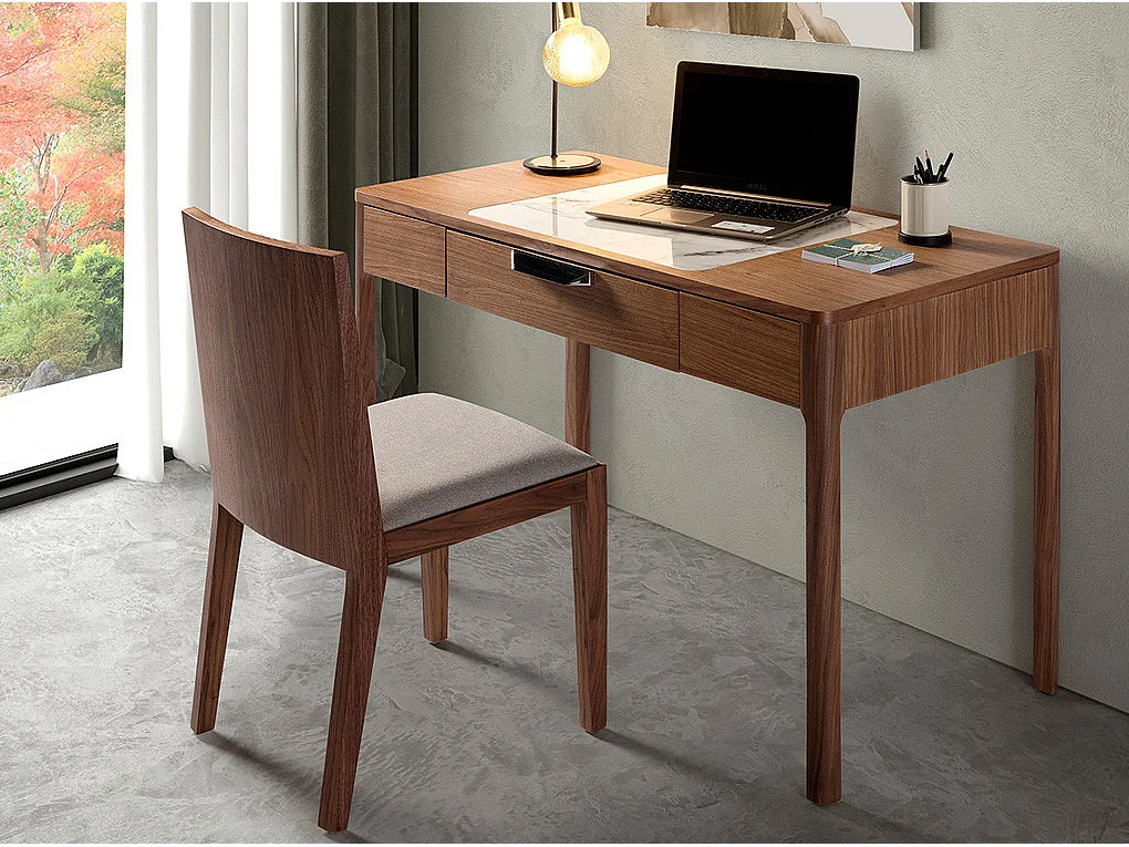 Chaise bois noyer et tissu Louiza - Lot de 2-Couleur DUO 67