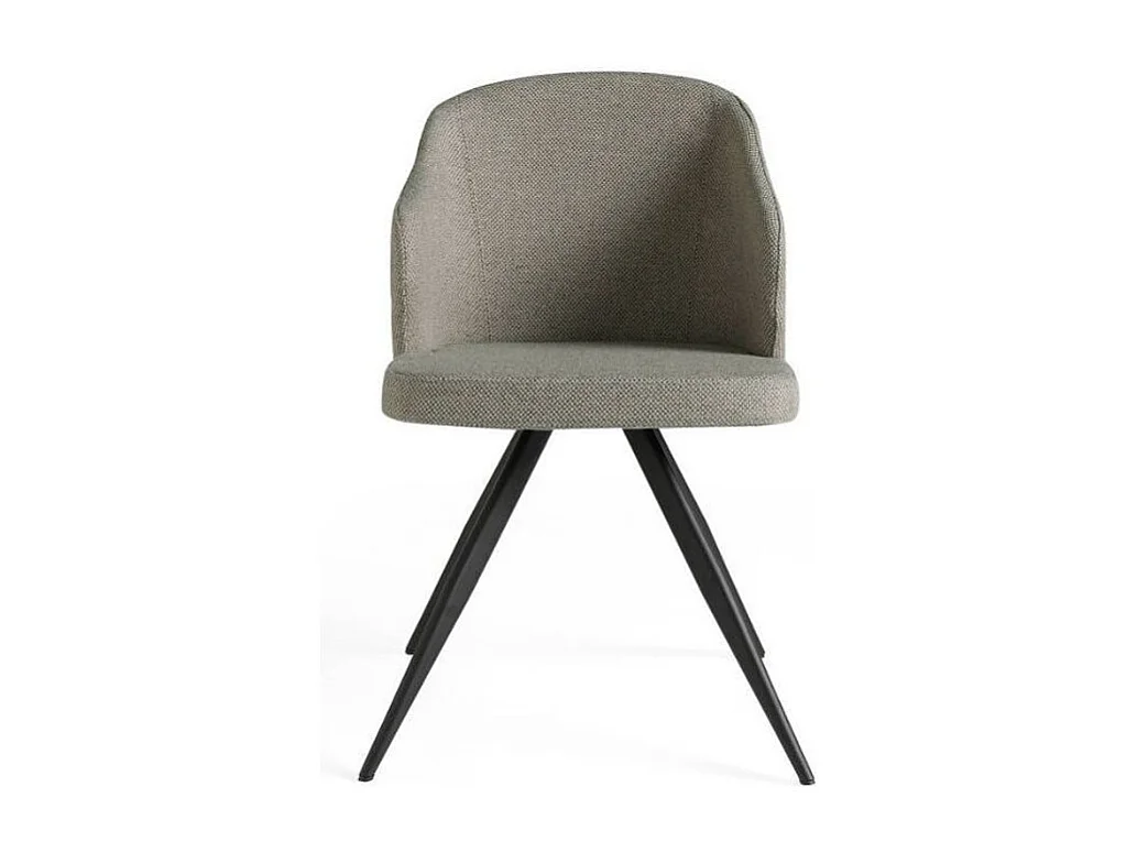 Chaise tissu et pieds acier noir Elany - Lot de 2-Couleur MIRAGE 67