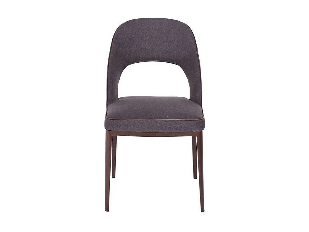 Chaise tissu et pieds acier Larana - lot de 2-Couleur MIRAGE 45