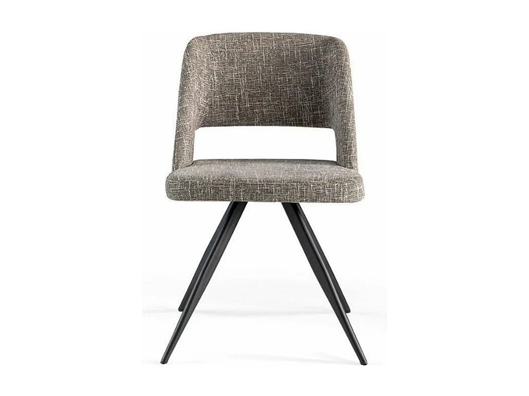 Chaise tissu et pieds acier noir Kaninawa - lot de 2-Couleur MIRAGE 45