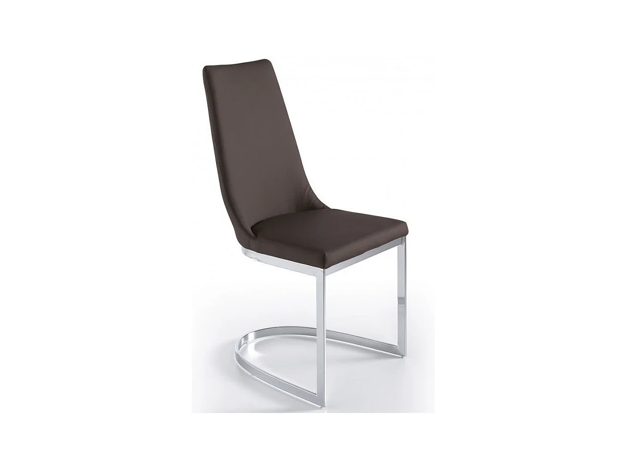 Stari design stoel van kunstleer en chroomstaal - Set van 4-Kleur Aqua 02 Crème