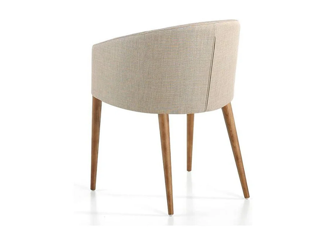 Fauteuil bois noyer et tissu Briza - Lot de 2-Couleur DUO 54