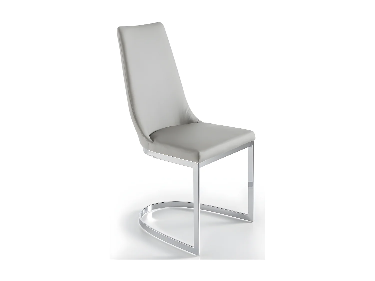 Chaise design simili cuir et acier chromé Stari - Lot de 4-Couleur Aqua 26 Violet