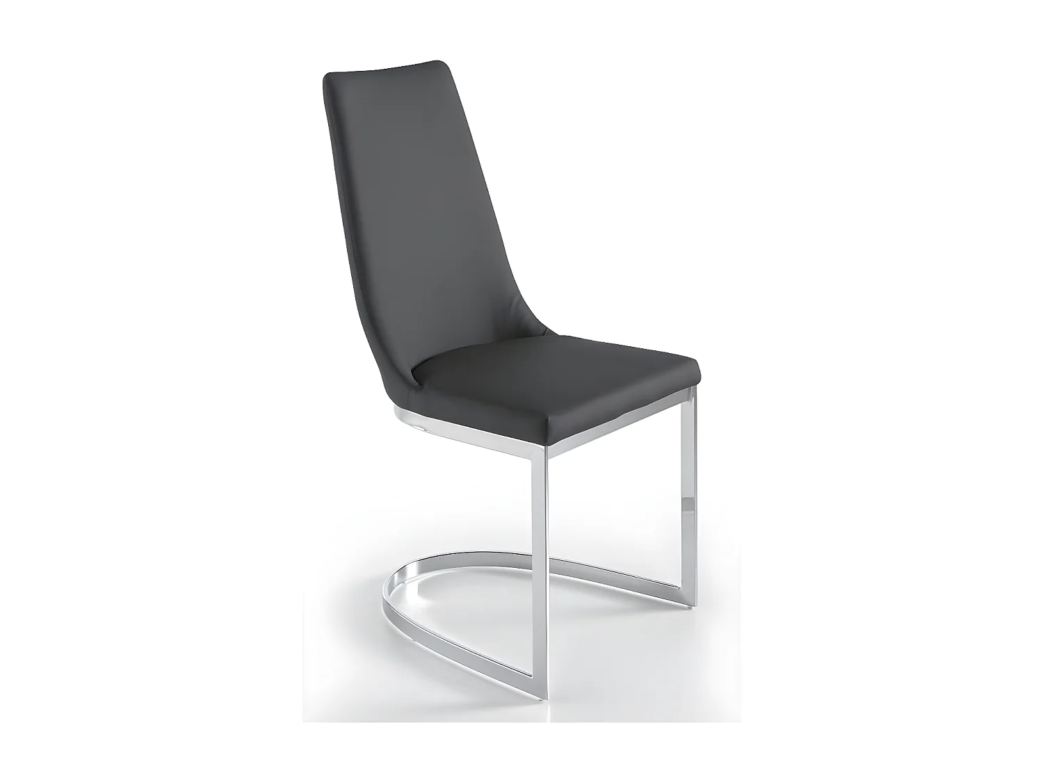 Chaise design simili cuir et acier chromé Stari - Lot de 4-Couleur Aqua 26 Violet