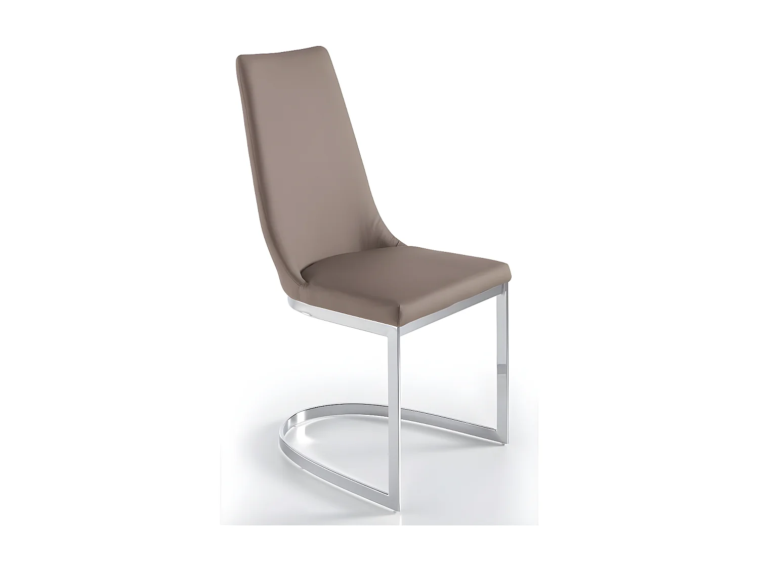 Chaise design simili cuir et acier chromé Stari - Lot de 4-Couleur Aqua 26 Violet