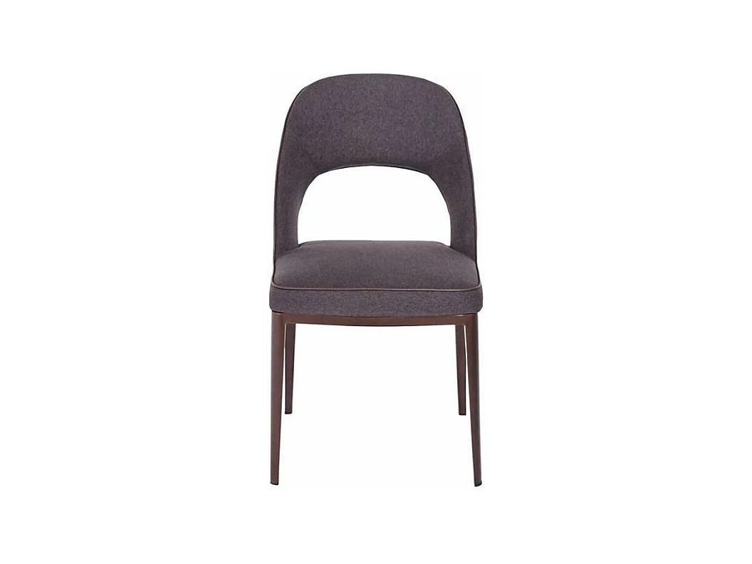 Chaise tissu et pieds acier Larana - lot de 2-Couleur DUO 40