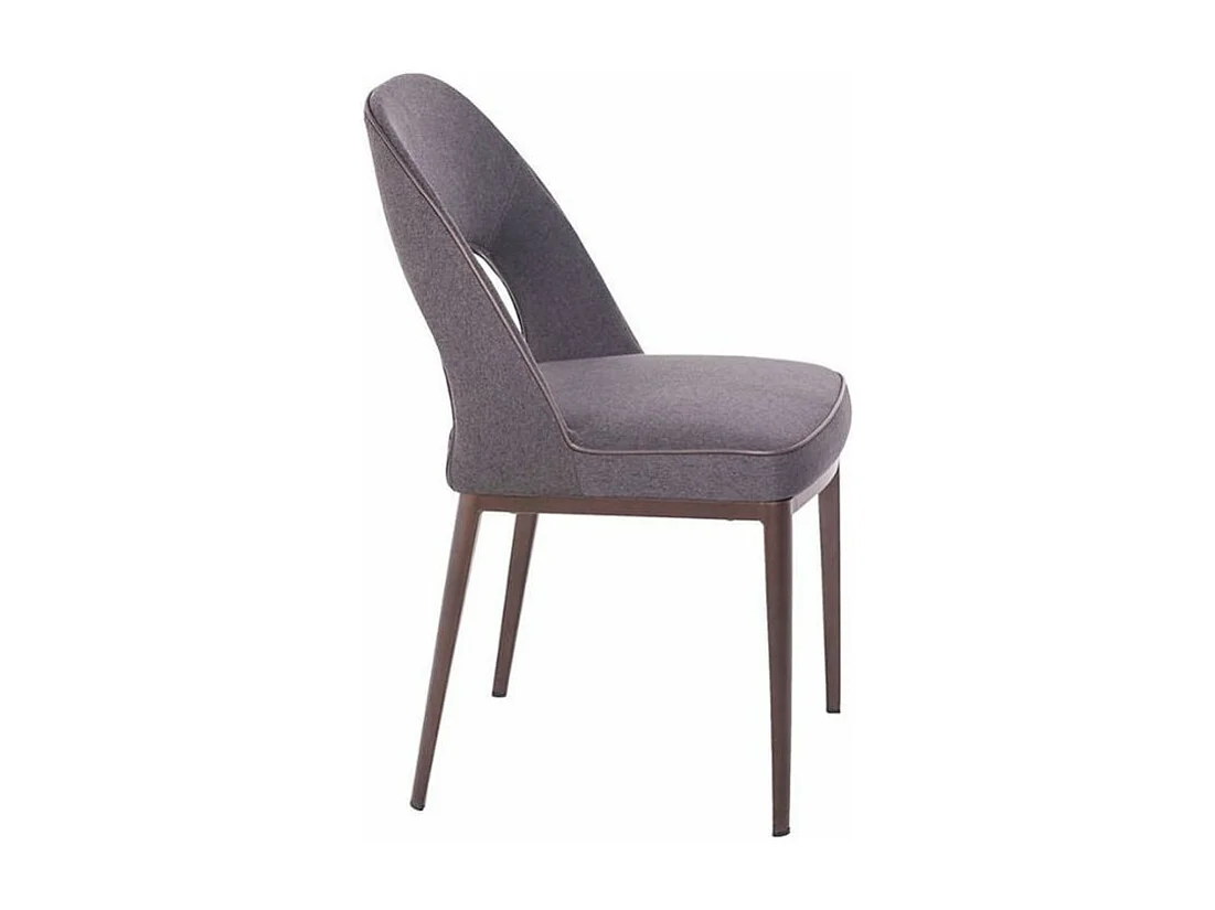 Chaise tissu et pieds acier Larana - lot de 2-Couleur DUO 16