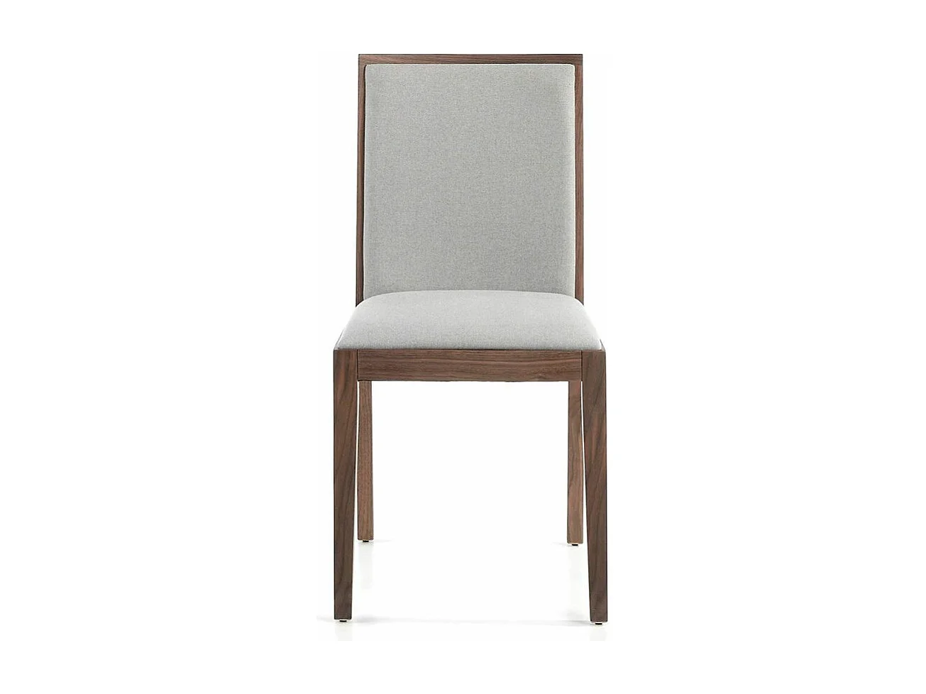 Chaise bois noyer et tissu Louiza - Lot de 2-Couleur MIRAGE 01