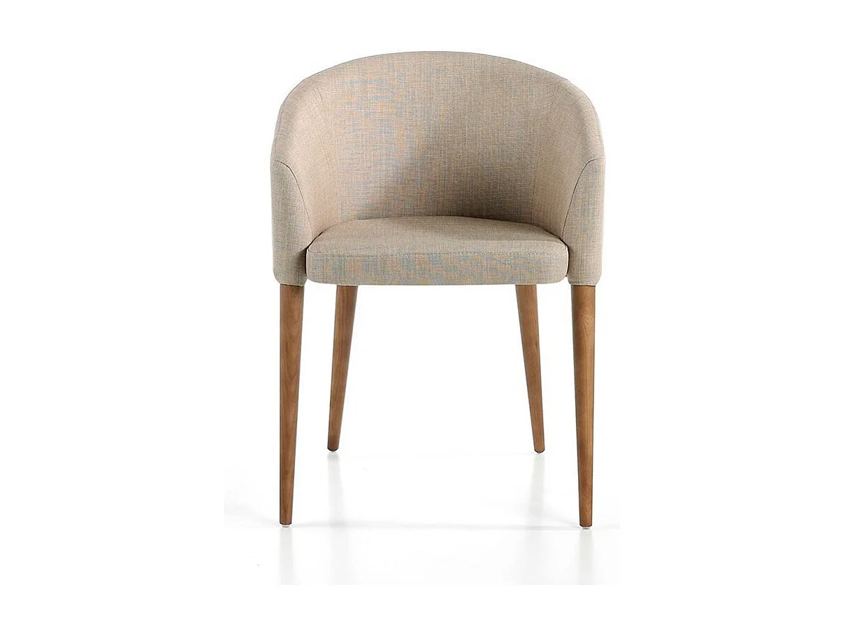 Chaise en bois de frêne et tissu beige Amandine - Lot de 2-Couleur Aqua 26 Violet