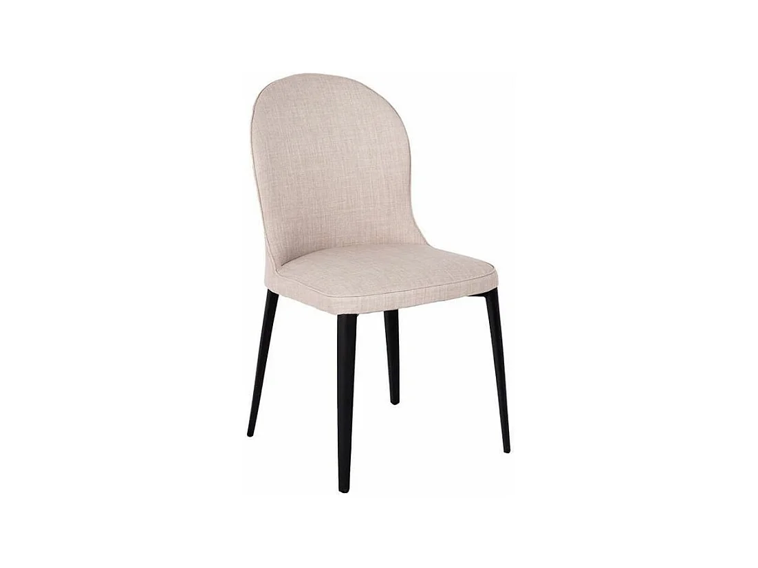 Chaise tissu et pieds acier noir Ekinawa - Lot de 2-Couleur MIRAGE 45