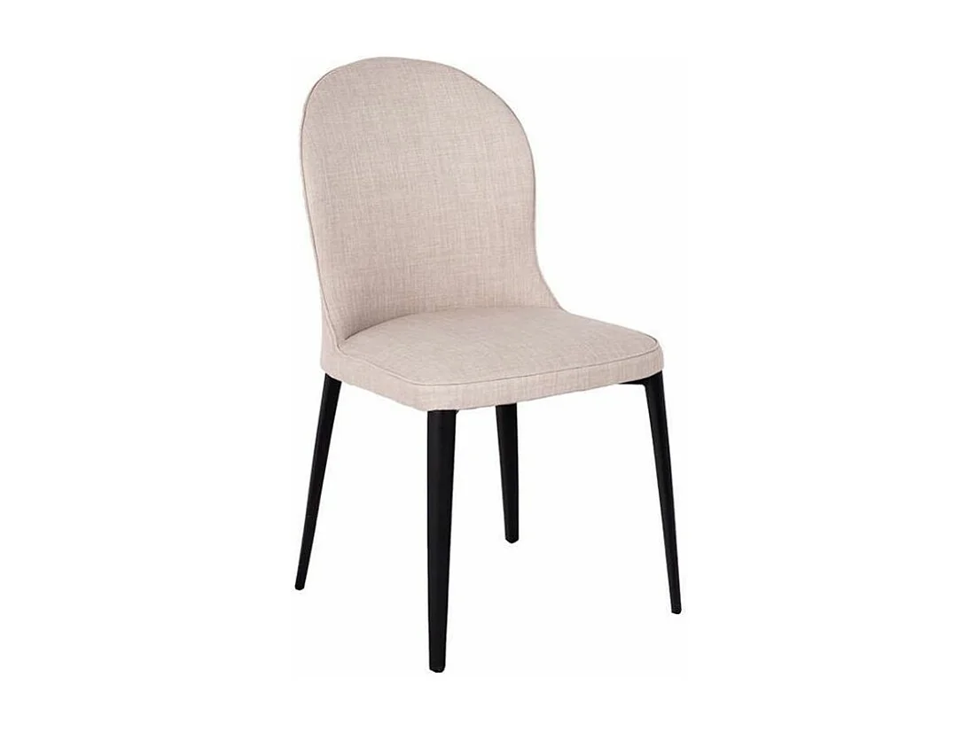 Chaise tissu et pieds acier noir Ekinawa - Lot de 2-Couleur MIRAGE 45