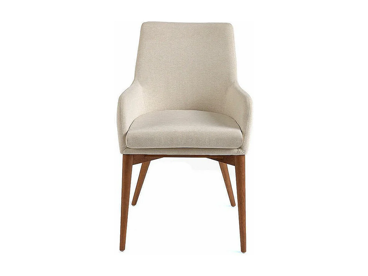 Fauteuil van notenhout en Orna-stof - Set van 2-Kleur DUO 02