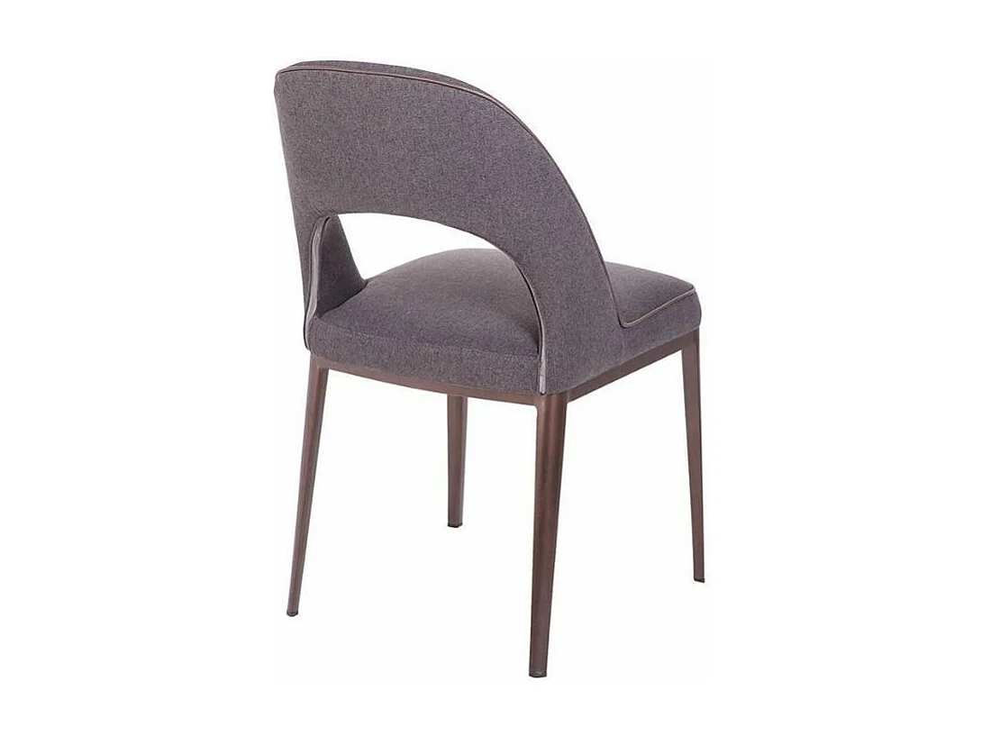 Chaise tissu et pieds acier Larana - lot de 2-Couleur DUO 51