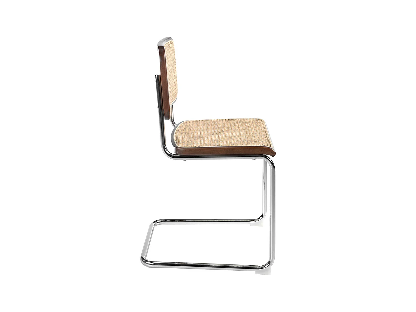 Chaise bois de frêne rotin et pieds en acier Jules - Lot de 2-Couleur Aqua 18 Taupe foncé