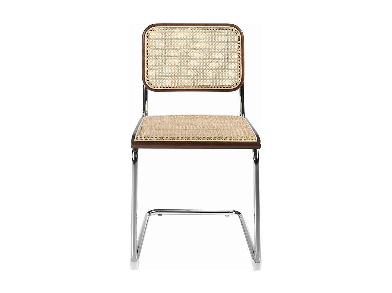 Chaise bois de frêne rotin et pieds en acier Jules - Lot de 2-Couleur Aqua 18 Taupe foncé