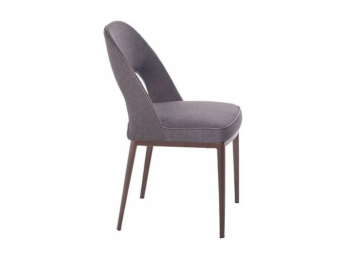 Chaise tissu et pieds acier Larana - lot de 2-Couleur MIRAGE 46