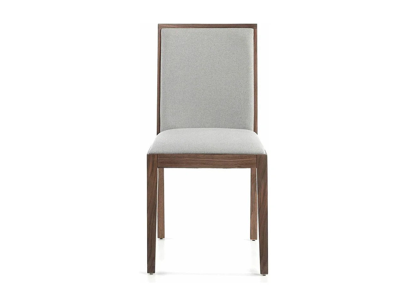 Chaise bois noyer et tissu Louiza - Lot de 2-Couleur MIRAGE 53