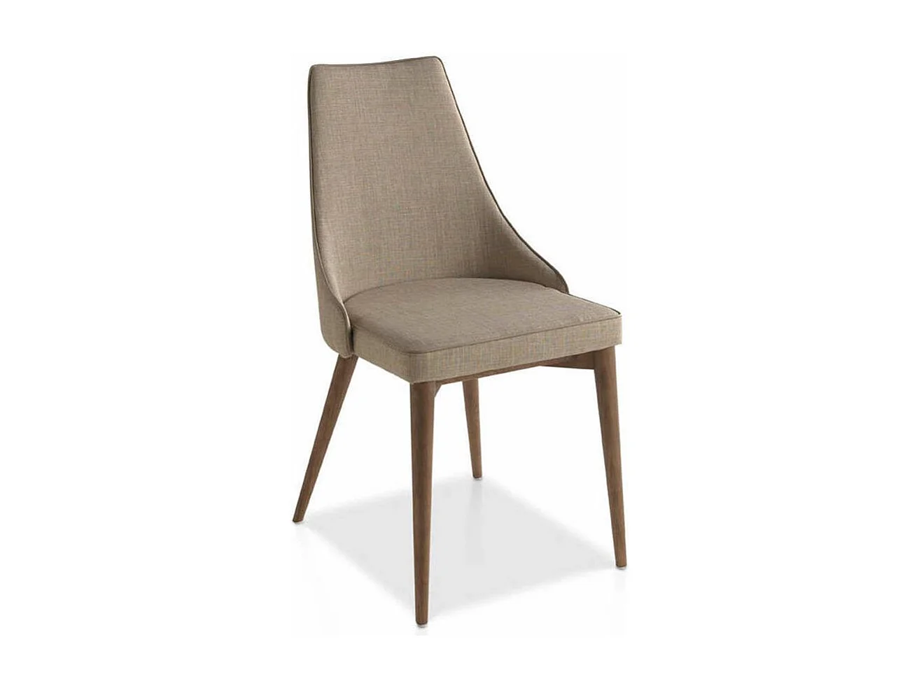 Chaise bois de frêne couleur noyer et tissu Louana - Lot de 2-Couleur MIRAGE 46