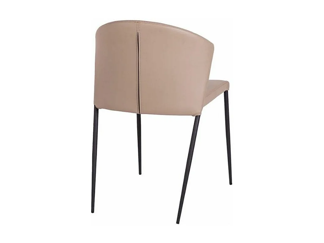 Chaise similicuir et acier noir Ekino - lot de 2-Couleur Aqua 00 Blanc