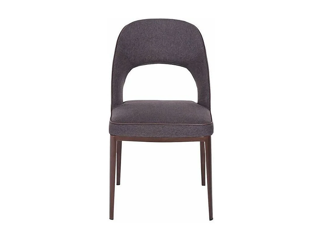 Chaise tissu et pieds acier Larana - lot de 2-Couleur MIRAGE 95