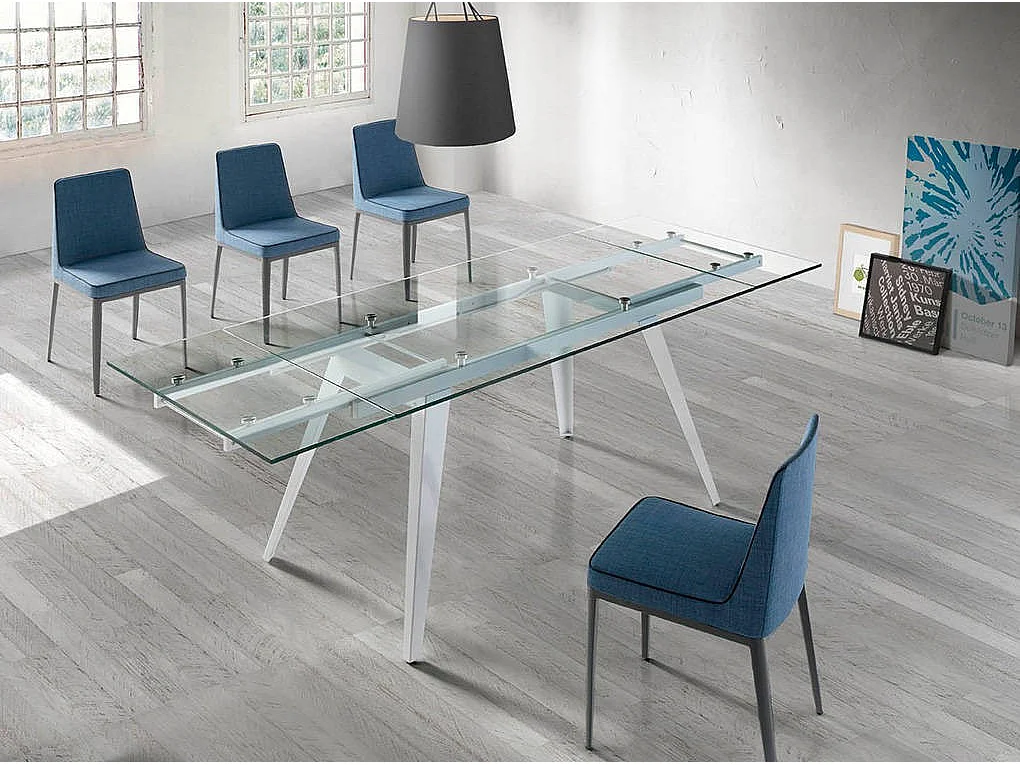 Chaise tissu et pieds acier noir Ekiwa - lot de 2-Couleur MIRAGE 45