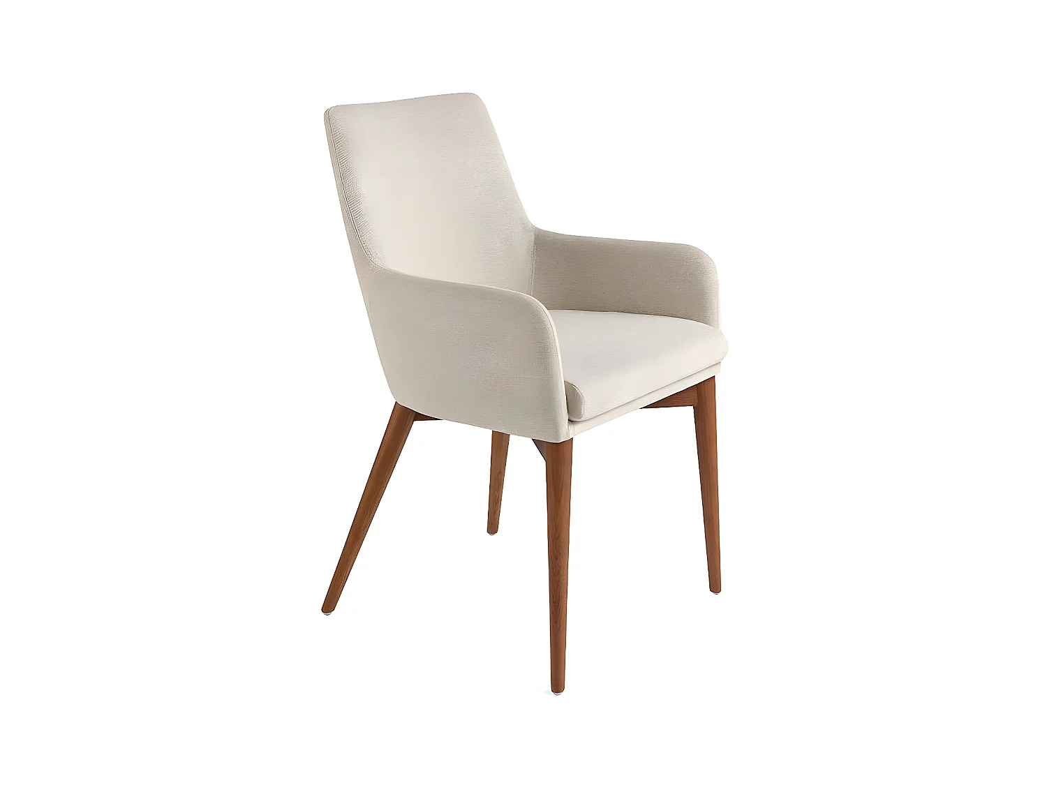 Fauteuil bois noyer et tissu Orna - Lot de 2-Couleur DUO 40