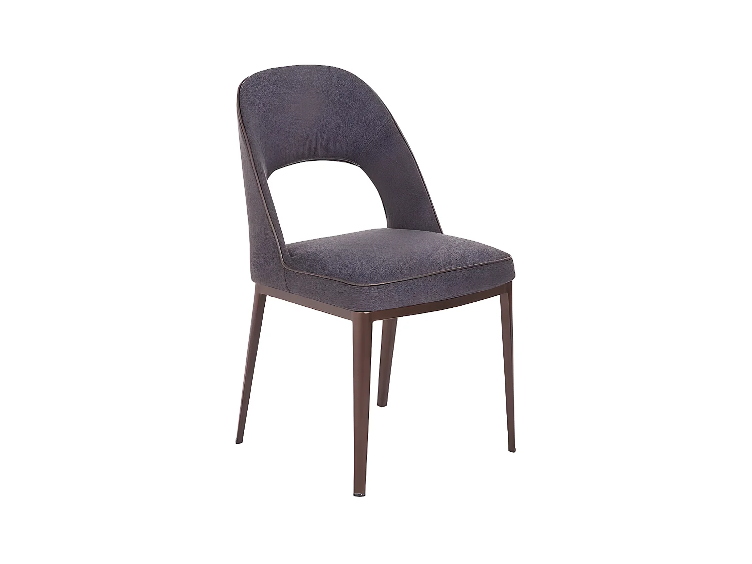 Chaise tissu et pieds acier Larana - lot de 2-Couleur DUO 04