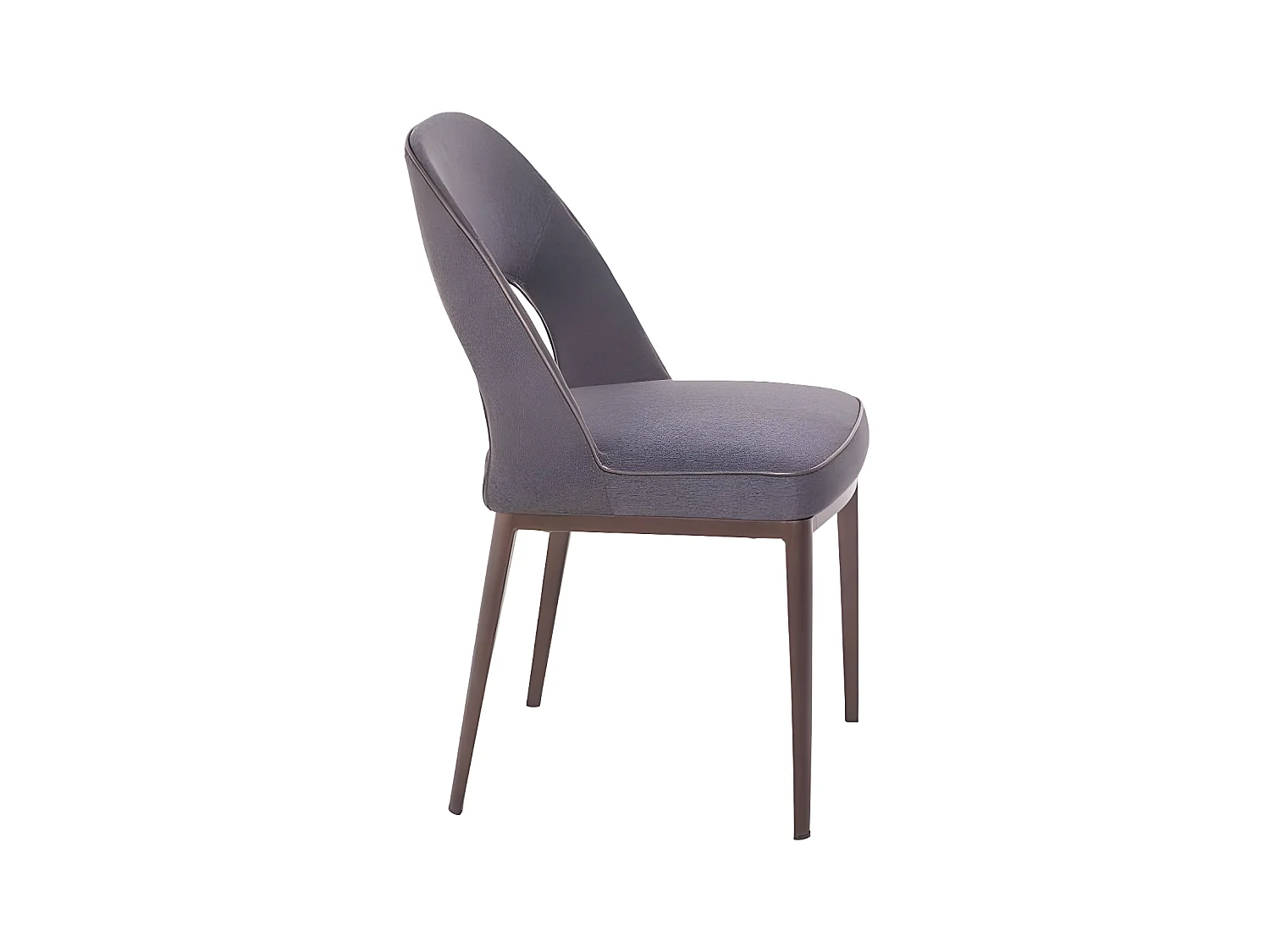 Chaise tissu et pieds acier Larana - lot de 2-Couleur DUO 04