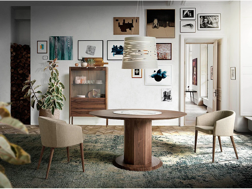 Fauteuil van notenhout en Briza-stof - Set van 2-Kleur MIRAGE 05