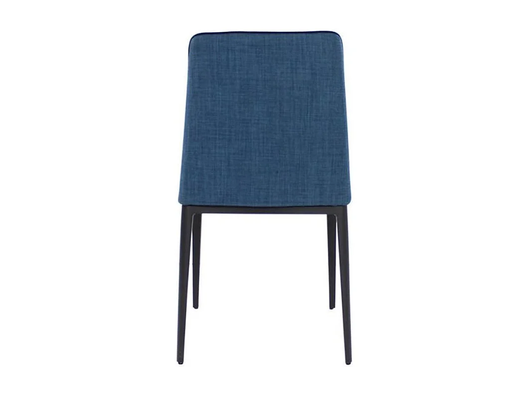 Chaise tissu et pieds acier noir Ekiwa - lot de 2-Couleur DUO 40