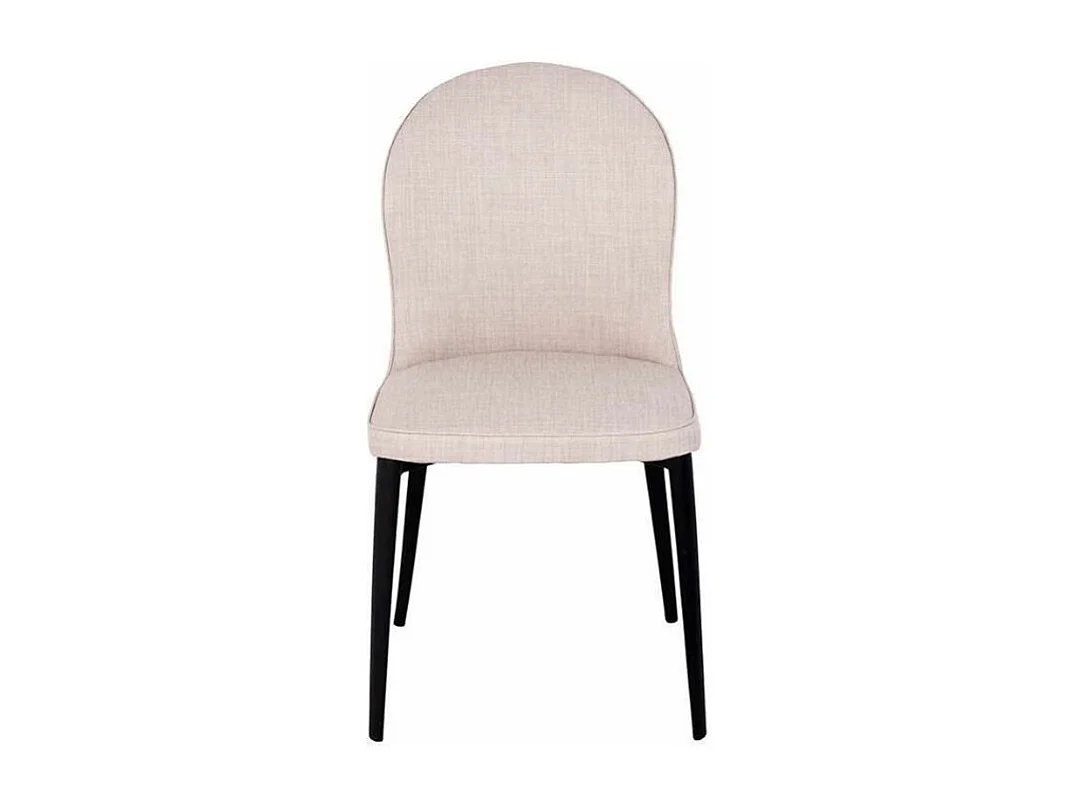 Chaise tissu et pieds acier noir Ekinawa - Lot de 2-Couleur MIRAGE 67