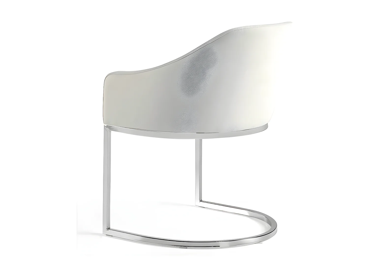 Arka design fauteuil in kunstleer en roestvrijstalen poten - Set van 2-Kleur Aqua90 Zwart