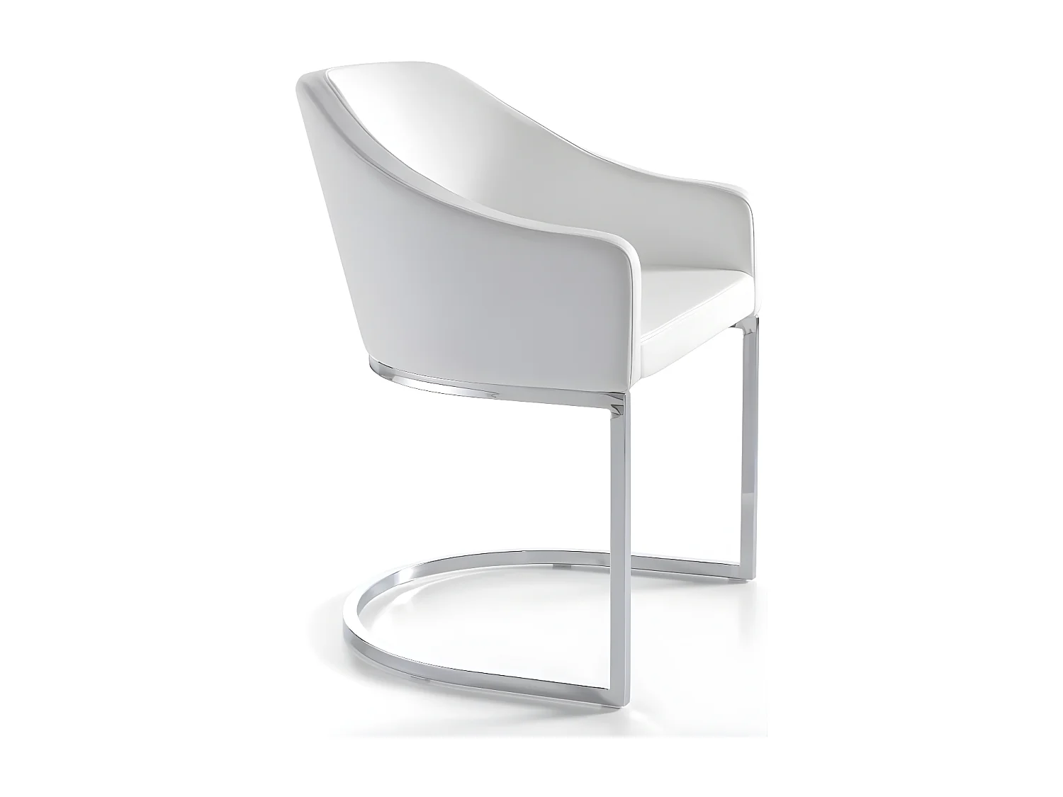 Arka design fauteuil in kunstleer en roestvrijstalen poten - Set van 2-Kleur Aqua90 Zwart