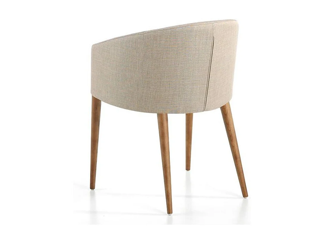 Fauteuil bois noyer et tissu Briza - Lot de 2-Couleur MIRAGE 54