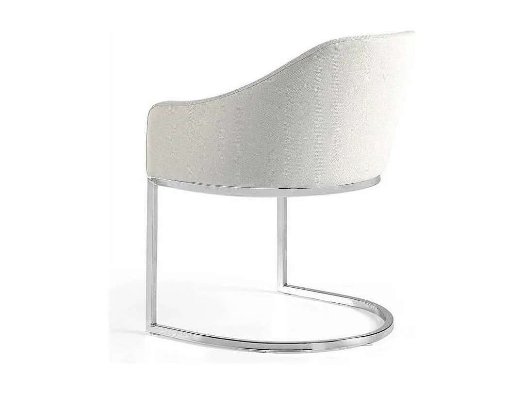 Fauteuil design simili cuir et pieds acier inoxydable Arka - Lot de 2-Couleur Aqua 11 Camel