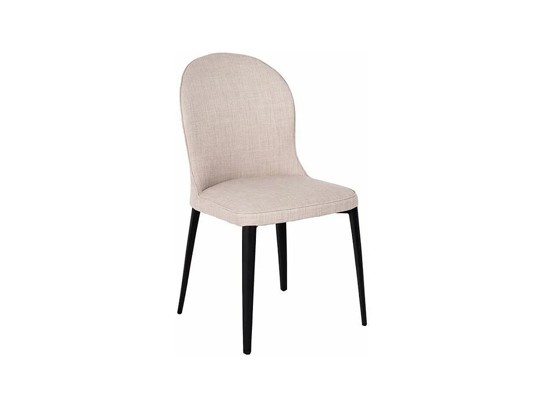Chaise tissu et pieds acier noir Ekinawa - Lot de 2-Couleur DUO 40