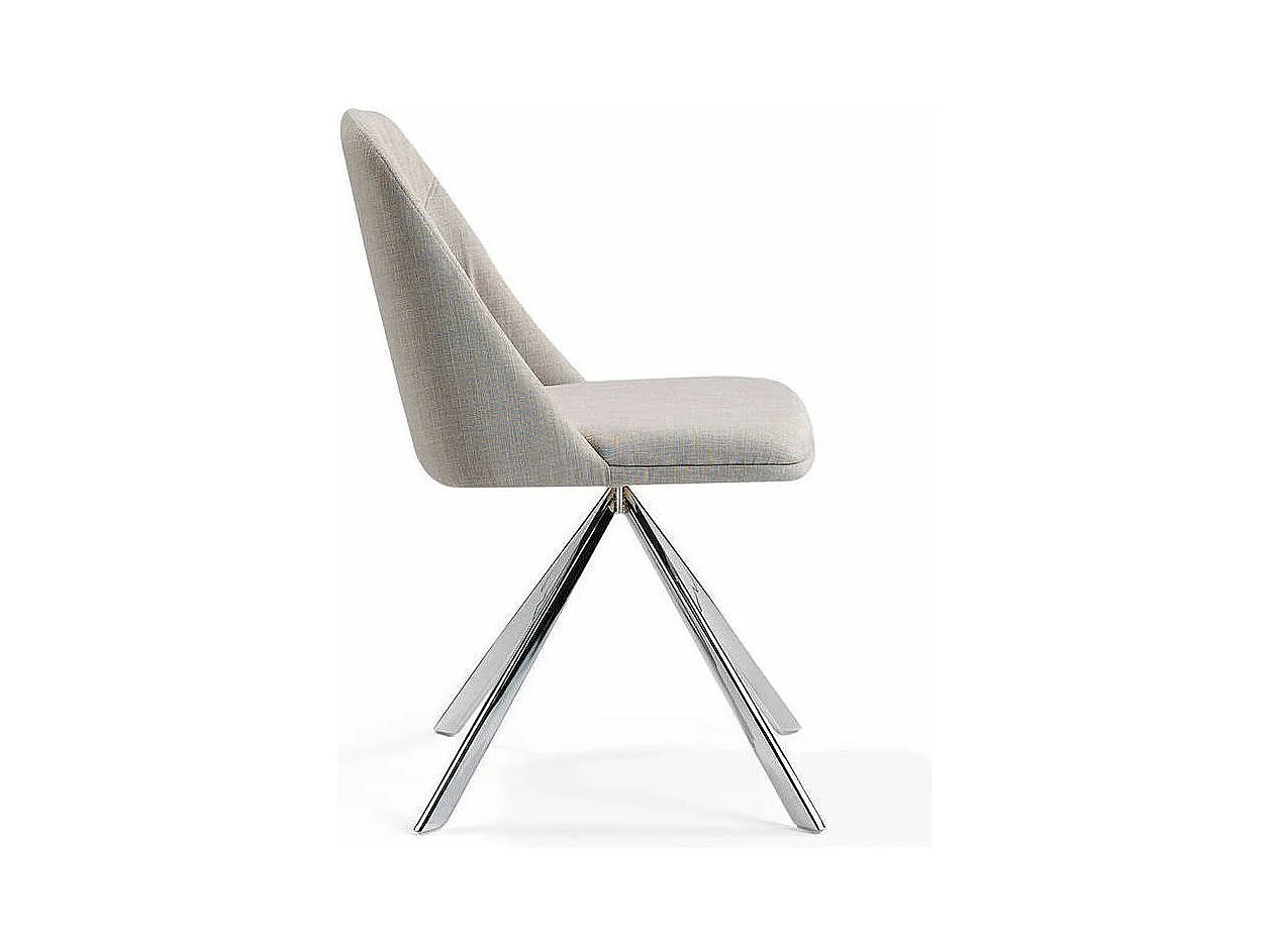 Chaise design simili cuir et pieds acier chromé Manoro-Couleur Aqua 25 Bordeaux