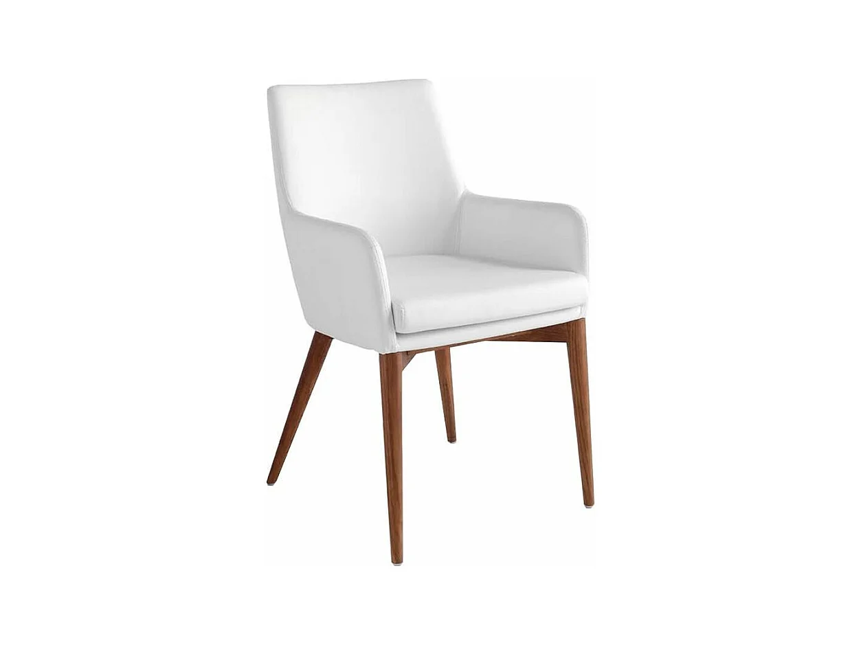 Boris stoel van essenhout en witte stof - Set van 2-Kleur Aqua 61 Lichtblauw