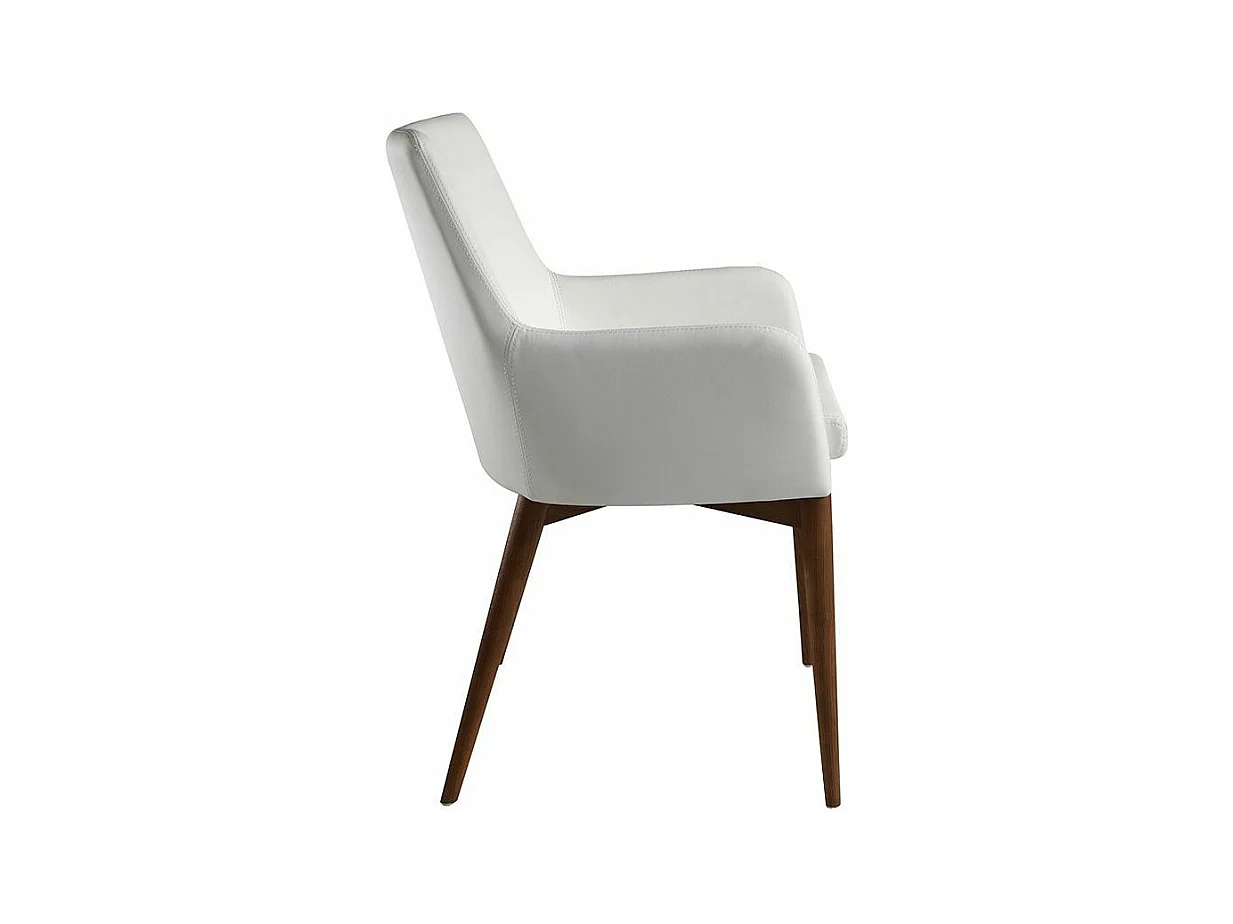 Boris stoel van essenhout en witte stof - Set van 2-Kleur Aqua 61 Lichtblauw