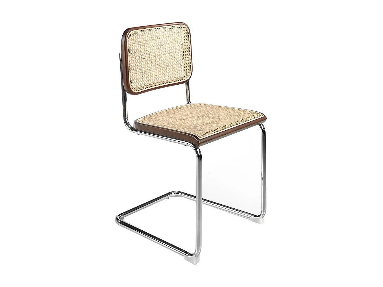 Chaise bois de frêne rotin et pieds en acier Jules - Lot de 2-Couleur Aqua 00 Blanc