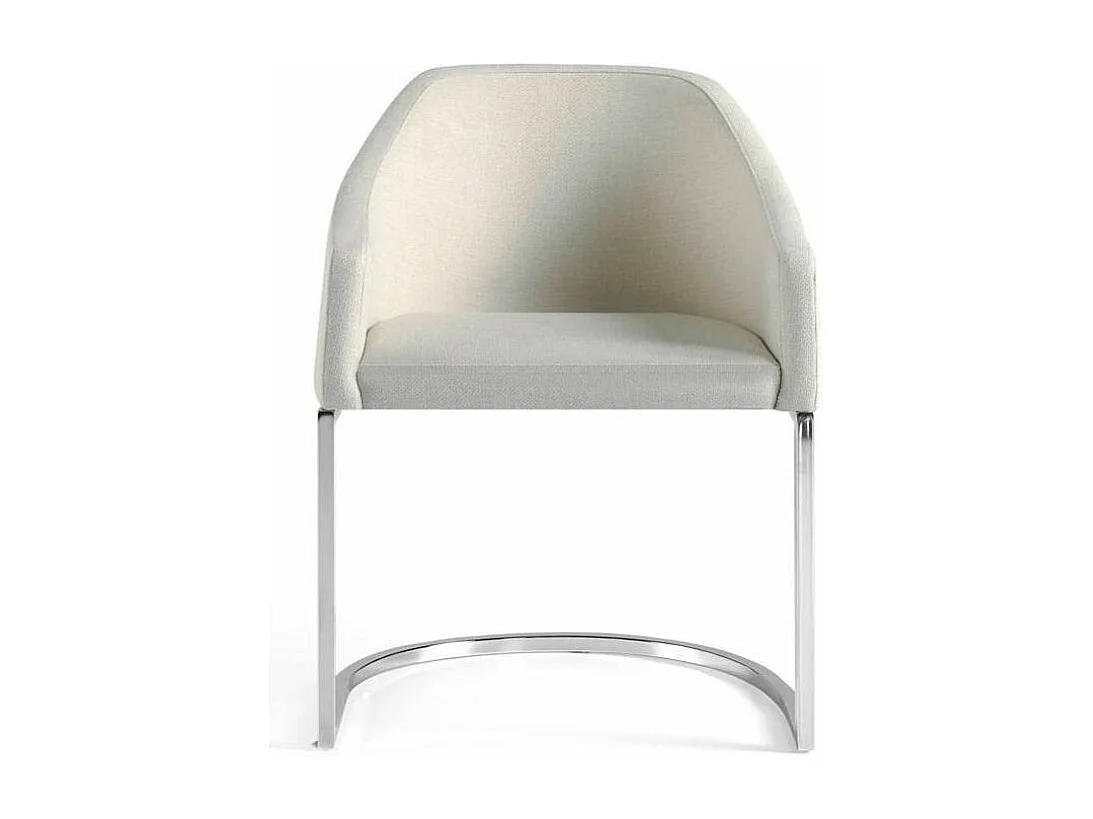 Fauteuil design simili cuir et pieds acier inoxydable Arka - Lot de 2-Couleur Aqua 23 Chocolat